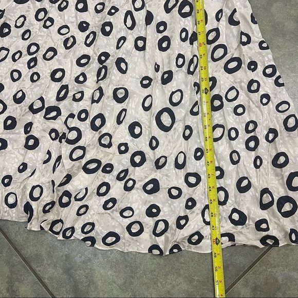 Rare Vintage 80's Flora Kung Dress Designer Silk Sz 12 Ruches Waist Pokadot Boho - Picture 10 of 10